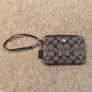 Black Coach Wristlet